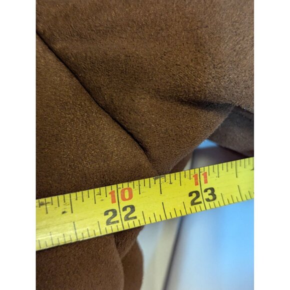 Gazoz Womens Vegan Faux Suede & Fur Brown Embroidered Coat EG/XL - Picture 4 of 8
